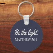 Be The Light Mathew 5:14聖書の聖句 キーホルダー (正面)