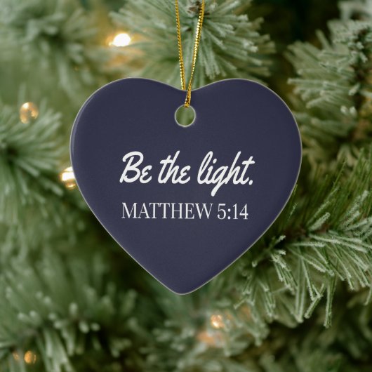 Be The Light Mathew 5:14聖書の聖句 セラミックオーナメント (ツリー)