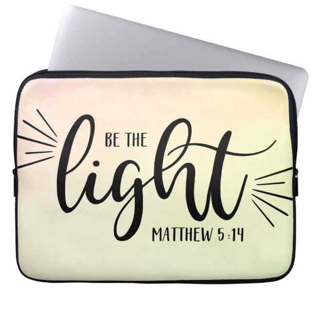 Be the Light Matthew 5:14ラップトップスリーブ ラップトップスリーブ (正面)