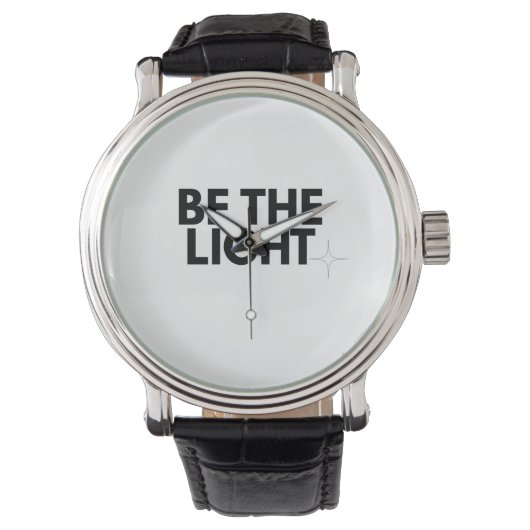 Be the Light - Minimalist Christian Wrist Watch 腕時計 (正面)