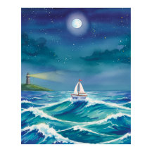 Be the light to guide you, Sail Boat Lighthouse