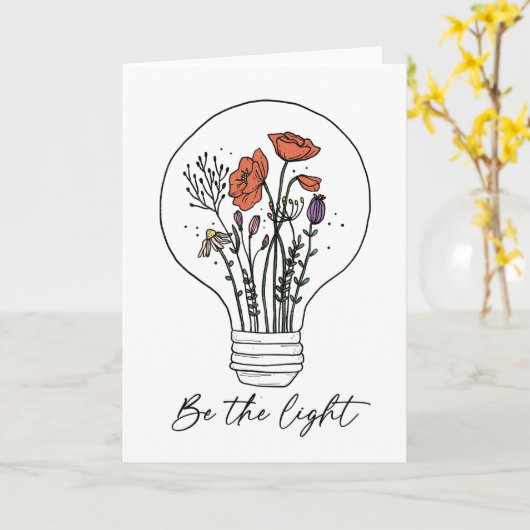 Be The Light Vintage Wildflower  カード (黄色い花)