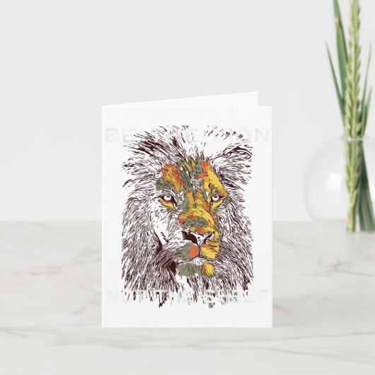 Be The Lion Not The Sheep Motivational  カード (正面)