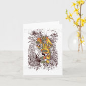 Be The Lion Not The Sheep Motivational  カード (黄色い花)