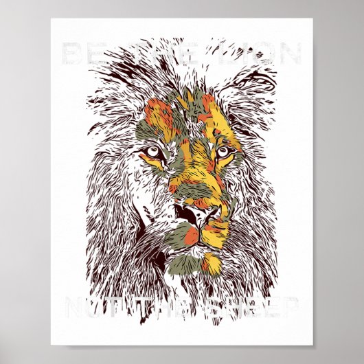 Be The Lion Not The Sheep Motivational  ポスター (正面)