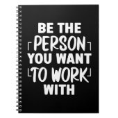 Be the Person やる気を起こさせる引用文 ノートブック (正面)
