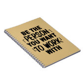 Be the Person やる気を起こさせる引用文 ノートブック (右側)