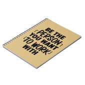 Be the Person やる気を起こさせる引用文 ノートブック (左側)