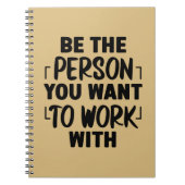 Be the Person やる気を起こさせる引用文 ノートブック (正面)