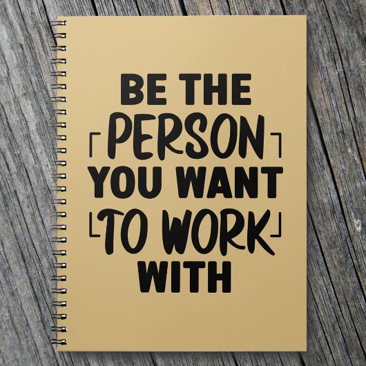 Be the Person やる気を起こさせる引用文 ノートブック