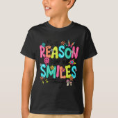 Be The Reason Someone Smiles Today Kind Sitive Aff Tシャツ (正面)