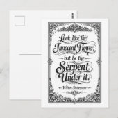 "Be the Serpent" Shakespeare ポストカード (正面/裏面)