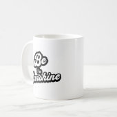 Be the Sunshine – Black & White Quote Mug コーヒーマグカップ (正面左)