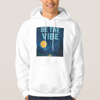 “Be The Vibe”レトロクレヨンナイトスケープデザイン パーカ