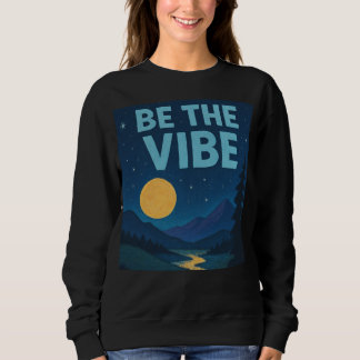 “Be The Vibe” Retro Crayon Nightscape Wear スウェットシャツ