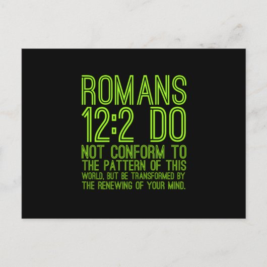 Be transformed Bible Jesus Christian religious quo ポストカード (正面)