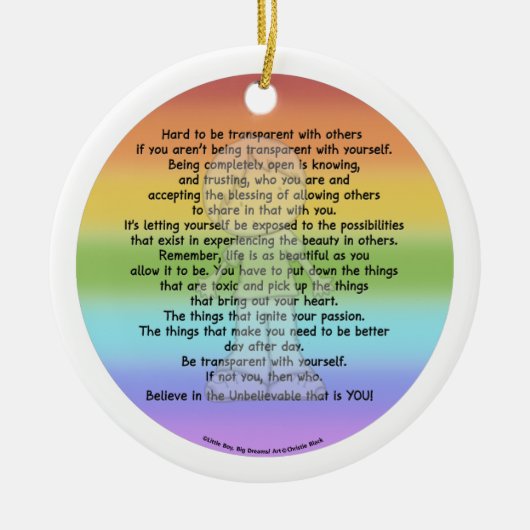 Be Transparent セラミックオーナメント (正面)