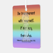 Be Transparent メタルオーナメント (正面左)