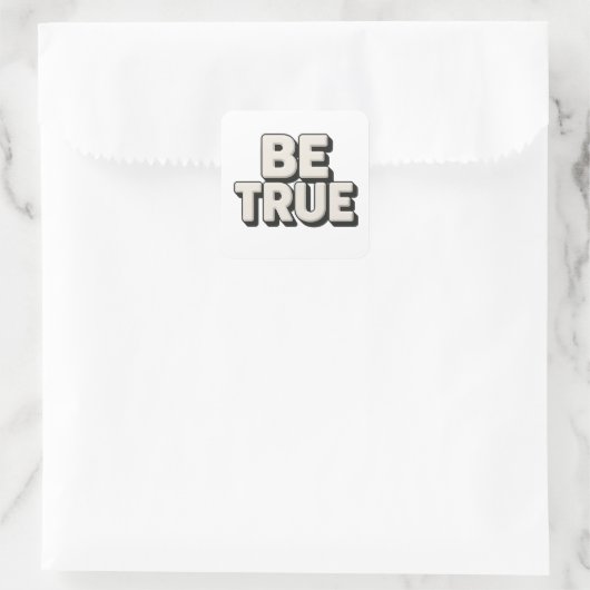 Be True Message  スクエアシール (バッグ)