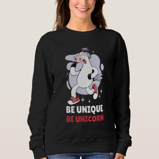 Be Unique Be Unicorn 3 スウェットシャツ (正面)