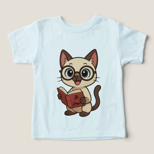 Be Unique - Cute cat T-shirtfor Kids (デザイン正面)