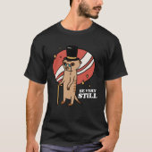 Be Very Still Meerkat Mongoose Tシャツ (正面)