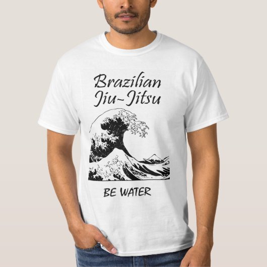 Be Water BJJ Tシャツ – ブラジル柔術Tシャツ (正面)