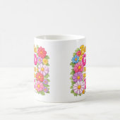 Be Who God Meant You to Be Floral Quote コーヒーマグカップ (中央)