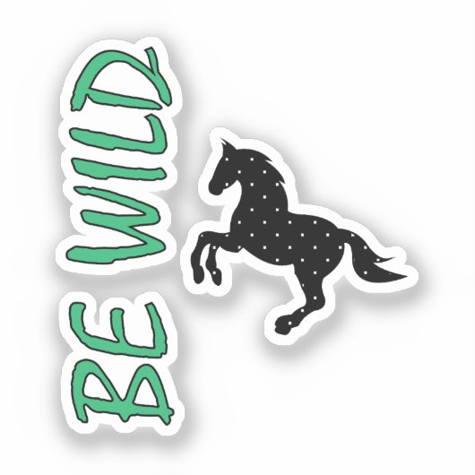 Be Wild-Strong decorative horse シール (正面)