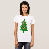 Be Wineメリー Christmas Tree赤グリーンTシャツ Tシャツ (正面フル)