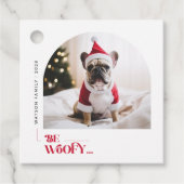 Be Woofy Funny Family Pet Dog Arch Photo Christmas フェイバータグ (正面)