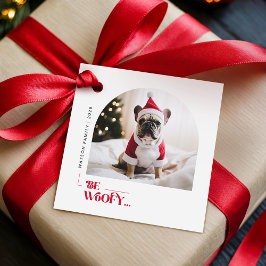Be Woofy Funny Family Pet Dog Arch Photo Christmas フェイバータグ