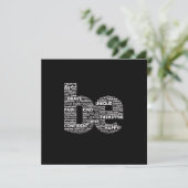 Be Word Art Card - やる気を起こさせる Greeting Card (スタンド正面)