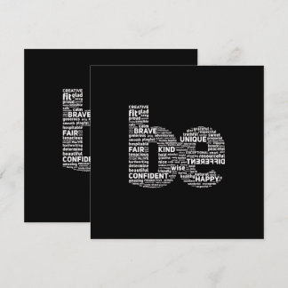 Be Word Art Card - やる気を起こさせる Greeting Card
