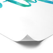 Be youのターコイズ水色のポスタープリント ポスター (角)