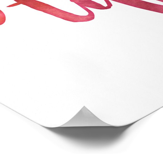 Be youの美しい水色のタイポグラフィポスタープリント ポスター (角)