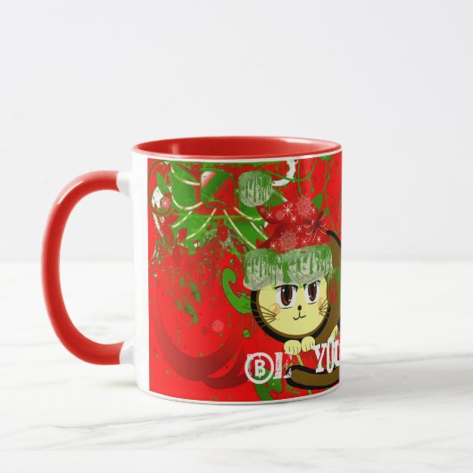 BE YOU引用文アート子猫は自分を望む マグカップ (左)