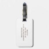 Be You美しいスクリプトレタリング銅 ラゲッジタグ (裏面縦)