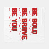 「Be You」クールやる気を起こさせるフリースブランケット フリースブランケット (正面(横))