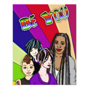 Be You 多様な人々 アーポップ・アートのト フォトプリント