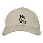 「Be You」引用文付き野球帽 刺繍入りキャップ (正面)