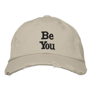 「Be You」引用文付き野球帽 刺繍入りキャップ