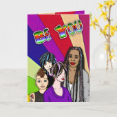 Be You |手感動的描きユニークアート カード (黄色い花)