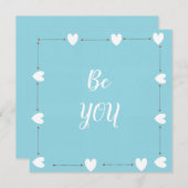 Be You Card – Blue Self Love Inspirational Card (正面/裏面)