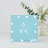 Be You Card – Blue Self Love Inspirational Card (スタンド正面)