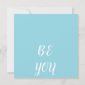 Be You Card – Blue Self Love Inspirational Card (裏面)