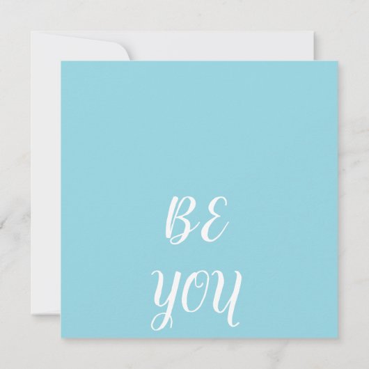 Be You Card – Blue Self Love Inspirational Card (裏面)