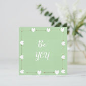 Be You Card – Green Self Love Inspirational Card (スタンド正面)