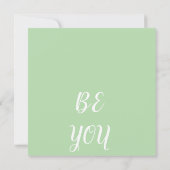 Be You Card – Green Self Love Inspirational Card (裏面)