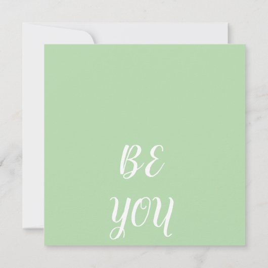 Be You Card – Green Self Love Inspirational Card (裏面)